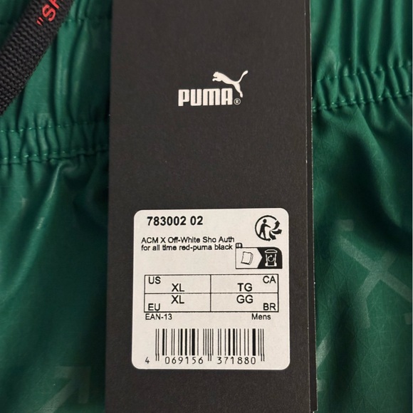 OFF-WHITE x Puma AC Milan Authentic Shorts Red/Black - Picture 3 of 8